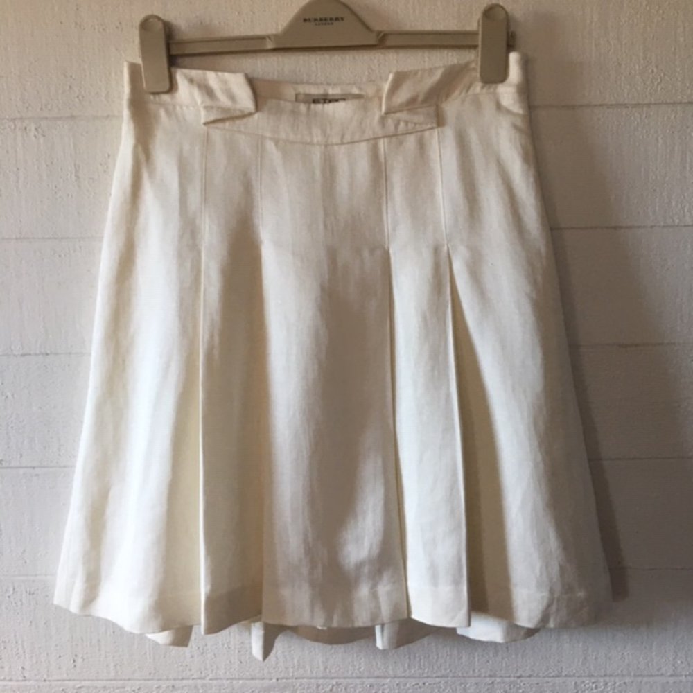Etro Cream Pleated Lined Flare Skirt SIZE 6